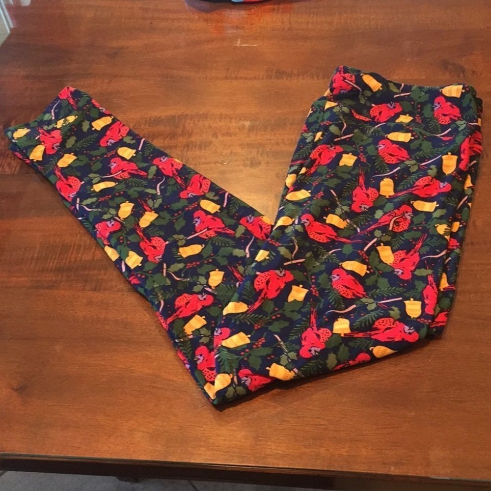 TC2 NWOT LuLaRoe Leggings Holidays Birds